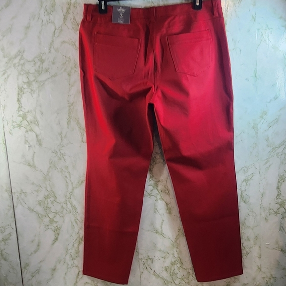 Chico's So Slimming Slim Leg 5 Pocket Red Pants - Picture 5 of 15